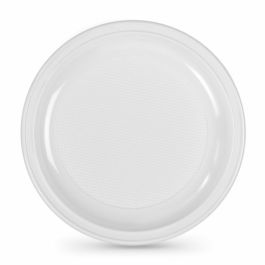 Set de platos reutilizables Algon Redondo Blanco Plástico 28 x 28 x 2 cm (24 Unidades)