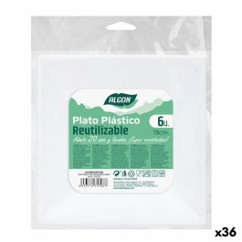 Set de platos reutilizables Algon Cuadrado Blanco Plástico 18 x 18 x 4 cm (36 Unidades) Precio: 25.95000001. SKU: B16N7K33KD