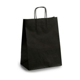 Bolsa de Papel 24 x 12 x 40 cm Negro (25 Unidades)