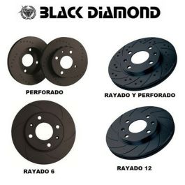 Discos de Freno Black Diamond KBD1863CD Trasero Sólido Taladrado