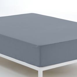 Sábana Bajera Ajustable Alexandra House Living Gris Acero 105 x 210 cm Sábana Bajera Ajustable Alexandra House Living Gris Acero 105 x 210 cm