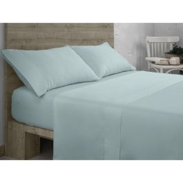 Juego de Sábanas Alexandra House Living QUTUN Azul claro Cama de 180 4 Piezas