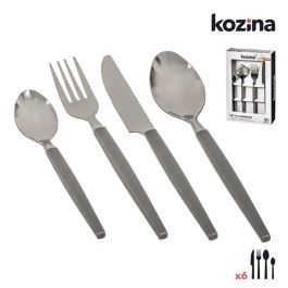 Cubertería Kozina Gris Acero 24 Piezas