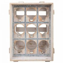 Botellero Alexandra House Living Natural Madera de abeto 43 x 32 x 33 cm 9 botellas Caja