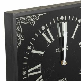 Reloj de Pared Alexandra House Living Negro Vidrio Hierro Madera MDF 76 x 3 x 36 cm