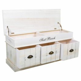 Banco baúl Alexandra House Living Blanco Madera de Paulonia Madera MDF 35 x 50 x 102 cm Banco baúl Alexandra House Living Blanco Madera de Paulonia Madera MDF 35 x 50 x 102 cm