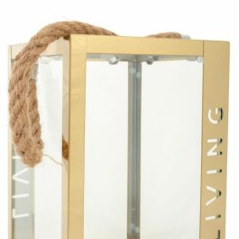 Farol Alexandra House Living Oro Vidrio Acero Inoxidable 18 x 30 x 18 cm