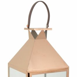 Farol Alexandra House Living Cobre Vidrio Acero Inoxidable 28 x 66 x 29 cm