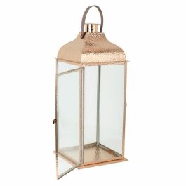 Farol Alexandra House Living Cobre Vidrio Acero Inoxidable 29 x 70 x 29 cm