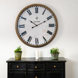 Reloj de Pared Alexandra House Living Dorado Metal 6 x 80 x 80 cm