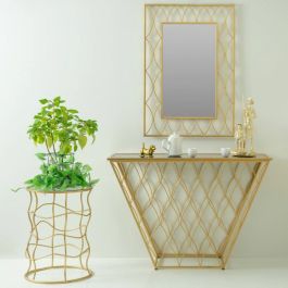 Mesa auxiliar Alexandra House Living Oro Metal 46 x 60 x 46 cm