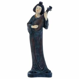 Figura Decorativa Alexandra House Living Poliresina Oriental Música 16 x 60 x 21 cm