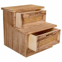 Banqueta Alexandra House Living Madera de Paulonia 34 x 34 x 34 cm Escalera