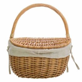 Cesta de Picnic Alexandra House Living Mimbre Madera de sauce 32 x 37 x 41 cm Natural