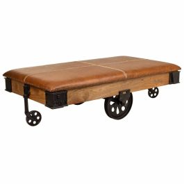 Mesa de Centro Alexandra House Living Cuero Madera Hierro 90 x 52 x 165 cm Precio: 951.665. SKU: B19KAY65VM