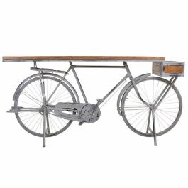 Recibidor Alexandra House Living Bike Plateado Madera Hierro 50 x 94 x 198 cm