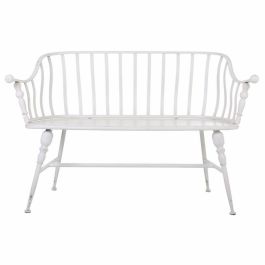 Banco Alexandra House Living Blanco Hierro 53 x 86 x 128 cm