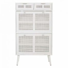 Armario zapatero Alexandra House Living Blanco 32 x 120 x 70 cm Rejilla