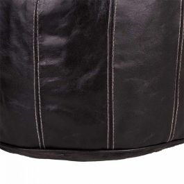 Puff Alexandra House Living Negro Cuero 48 x 35 x 48 cm