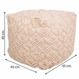 Puff Alexandra House Living Crema Poliestireno 45 x 40 x 45 cm