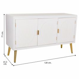 Aparador Alexandra House Living Blanco Dorado Madera MDF 41 x 71 x 120 cm