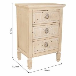 Mesita de Noche Alexandra House Living Beige 32 x 67 x 46 cm