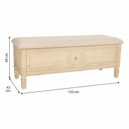 Banqueta Alexandra House Living Beige Esponja Madera de abeto 43 x 48 x 120 cm