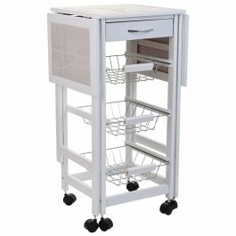 Carro de Cocina Alexandra House Living Blanco 37 x 79 x 91 cm Precio: 126.4449994676. SKU: B1JMVDE9ZQ