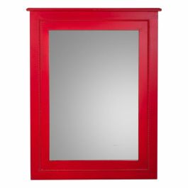 Espejo de pared Alexandra House Living Rojo Vidrio Madera de abeto 3 x 90 x 70 cm