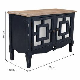 Recibidor Alexandra House Living Negro Vidrio Madera de abeto Madera MDF 36 x 56 x 83 cm