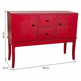 Recibidor con Cajones Alexandra House Living Rojo Madera de abeto Madera MDF 36 x 82 x 108 cm