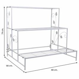 Soporte para Maceta Alexandra House Living Blanco Hierro 66 x 74 x 80 cm