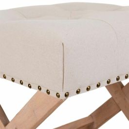 Banqueta Alexandra House Living Gris Crema 46 x 46 x 49 cm