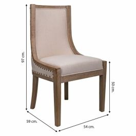 Silla de Comedor Alexandra House Living Crema 59 x 97 x 54 cm