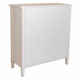 Cómoda Alexandra House Living Blanco Ratán Madera de abeto Madera MDF 36 x 90 x 82 cm