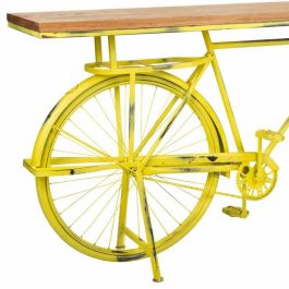 Recibidor Alexandra House Living Bike Amarillo Hierro Madera de mango 46 x 93 x 187 cm