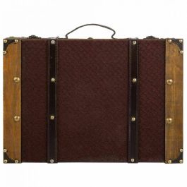 Juego de Maletas Alexandra House Living Marrón PVC Madera Metal Tela Vintage 31 x 17 x 45 cm 40 x 24 x 13,5 cm Decorativo 2 Piez