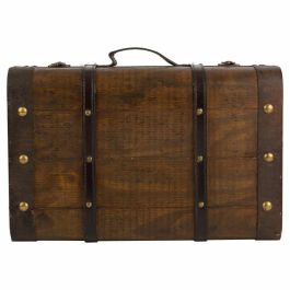 Juego de Maletas Alexandra House Living Marrón PVC Madera Metal Vintage 30 x 16 x 45 cm 38 x 24 x 13,5 cm Decorativo 2 Piezas