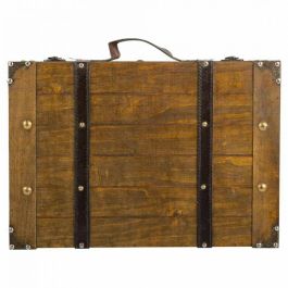 Juego de Maletas Alexandra House Living Marrón PVC Madera Metal Vintage 31 x 17 x 45 cm 40 x 24 x 13,5 cm Decorativo 2 Piezas