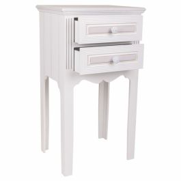 Mesita de Noche Alexandra House Living Blanco 28 x 69 x 38 cm