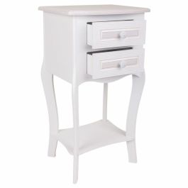 Mesita de Noche Alexandra House Living Blanco 31 x 71 x 38 cm