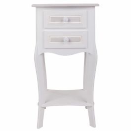 Mesita de Noche Alexandra House Living Blanco 31 x 71 x 38 cm