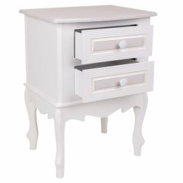 Mesita de Noche Alexandra House Living Blanco 34 x 57 x 42 cm