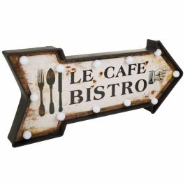 Placa de Pared Alexandra House Living Le Cafe Bistro Blanco Hierro 27 x 5 x 65 cm Iluminación Precio: 50.6869004235. SKU: B18JHVML4M