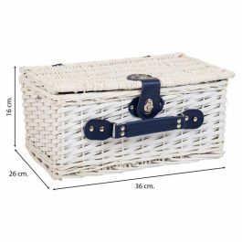 Cesta de Picnic Alexandra House Living Blanco Mimbre