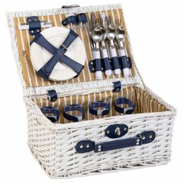 Cesta de Picnic Alexandra House Living Blanco Mimbre