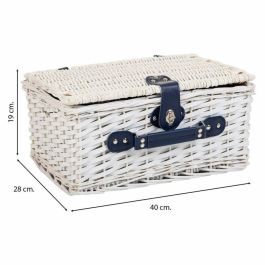 Cesta de Picnic Alexandra House Living Blanco Mimbre