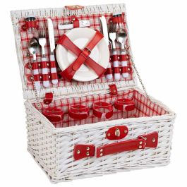 Cesta de Picnic Alexandra House Living Blanco Mimbre