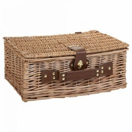 Cesta de Picnic Alexandra House Living Gris Natural Mimbre