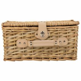 Cesta de Picnic Alexandra House Living Gris Natural Mimbre